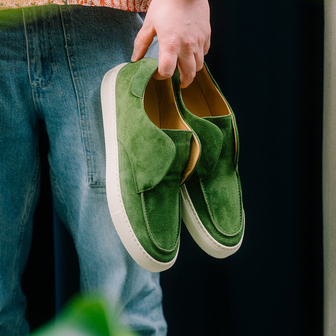 Men's Green Suede Pitti Sneaker