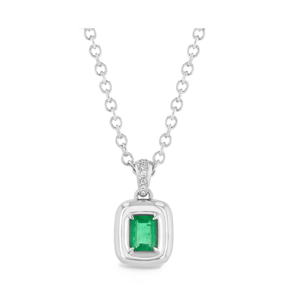 Green Emerald Luna Necklace