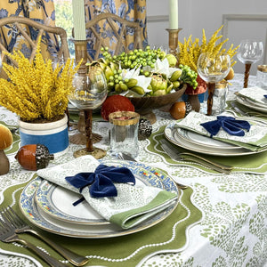 Green tablecloth, Fall tablecloth, Thanksgiving tablecloth