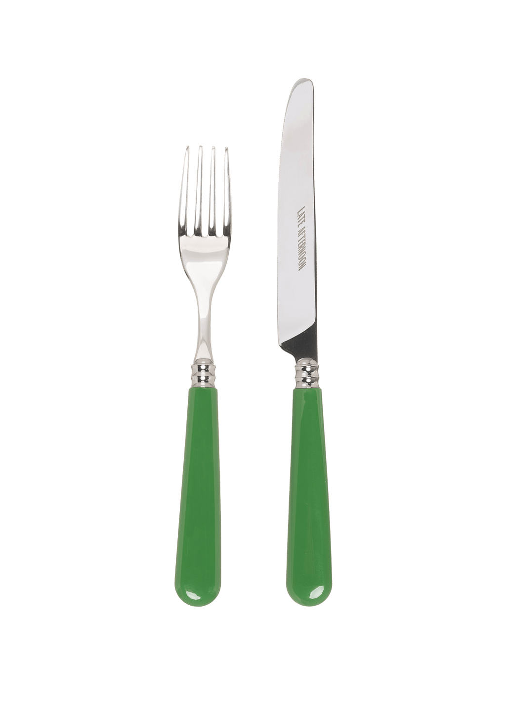 Late Afternoon Green Knife and Fork Set