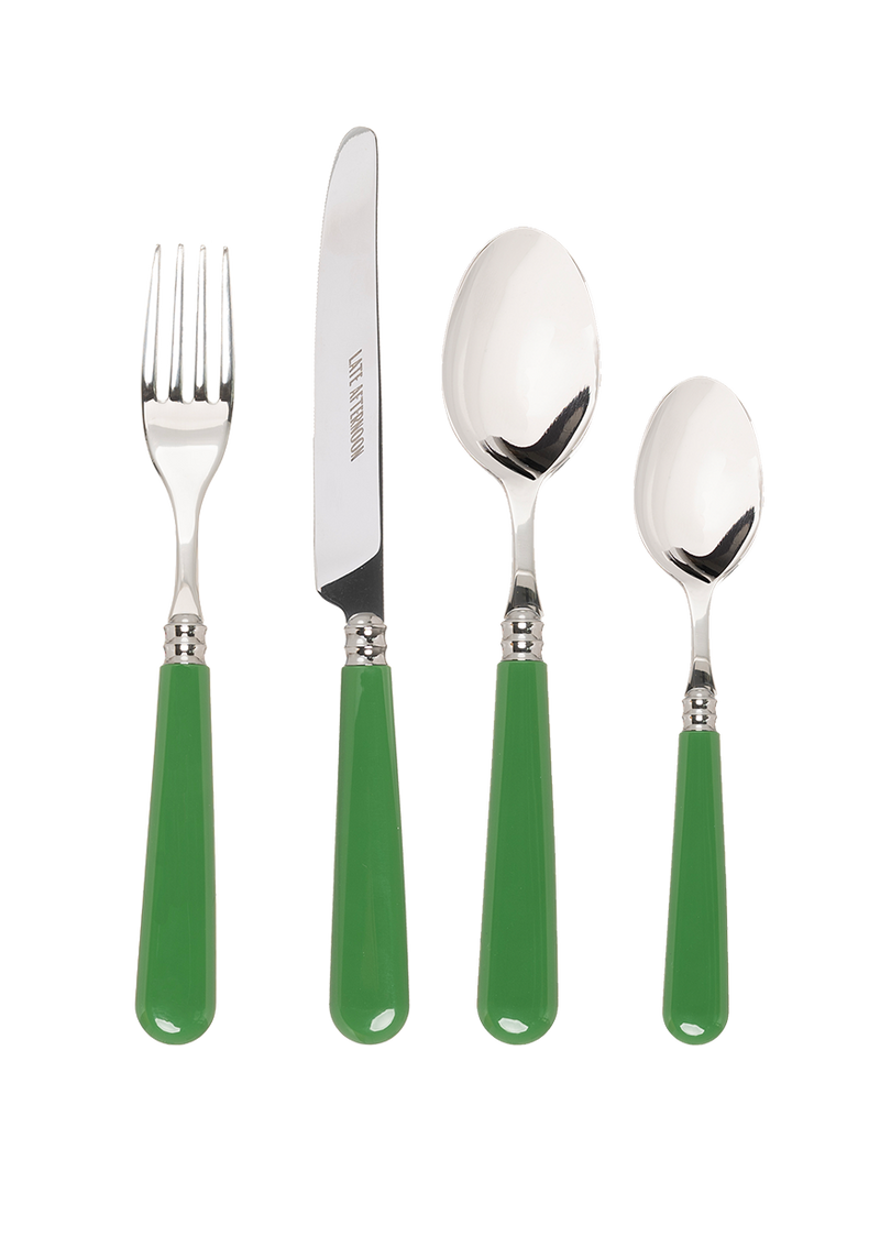 Green Cutlery, Set of 16
