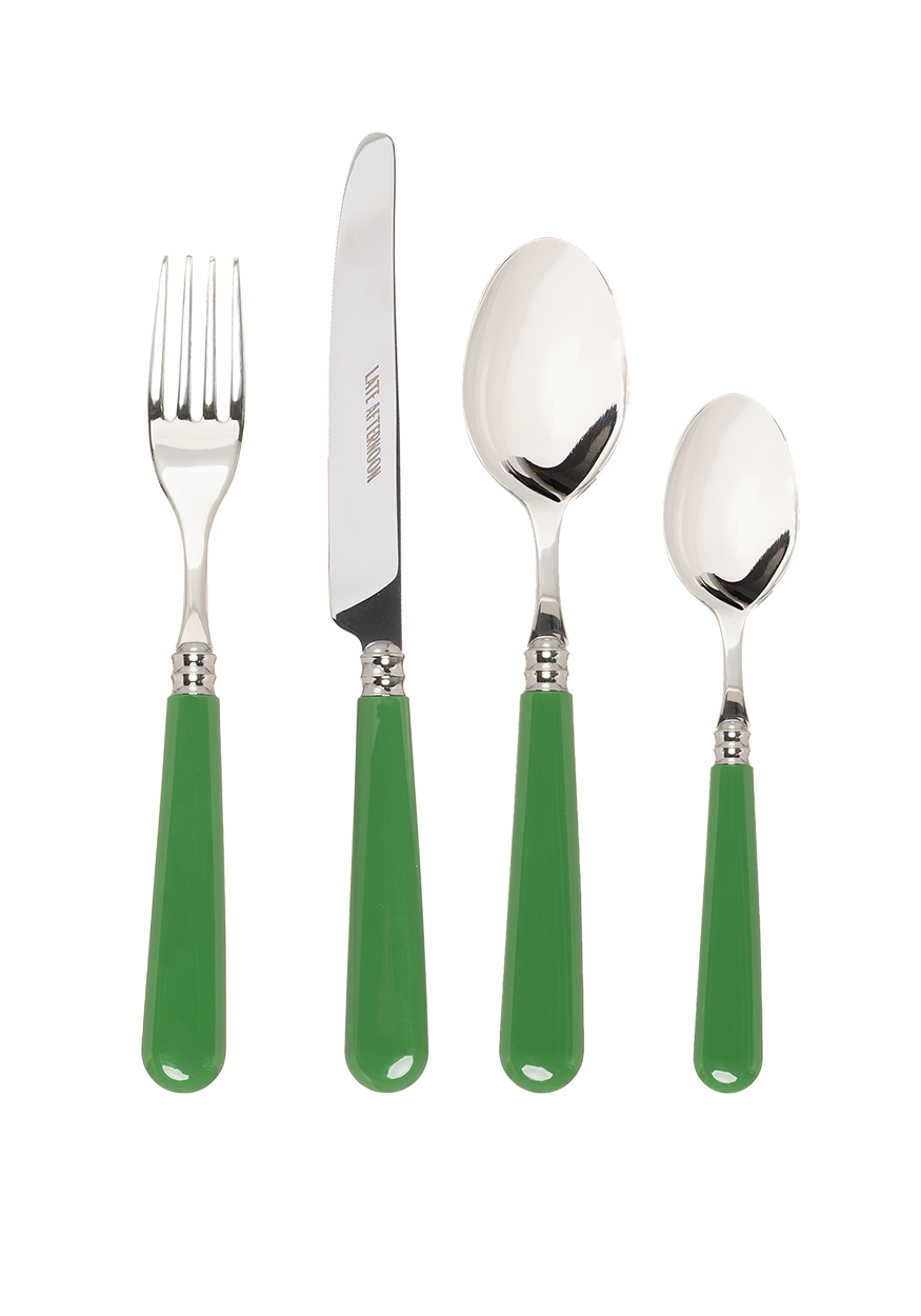Green Cutlery, Set of 16