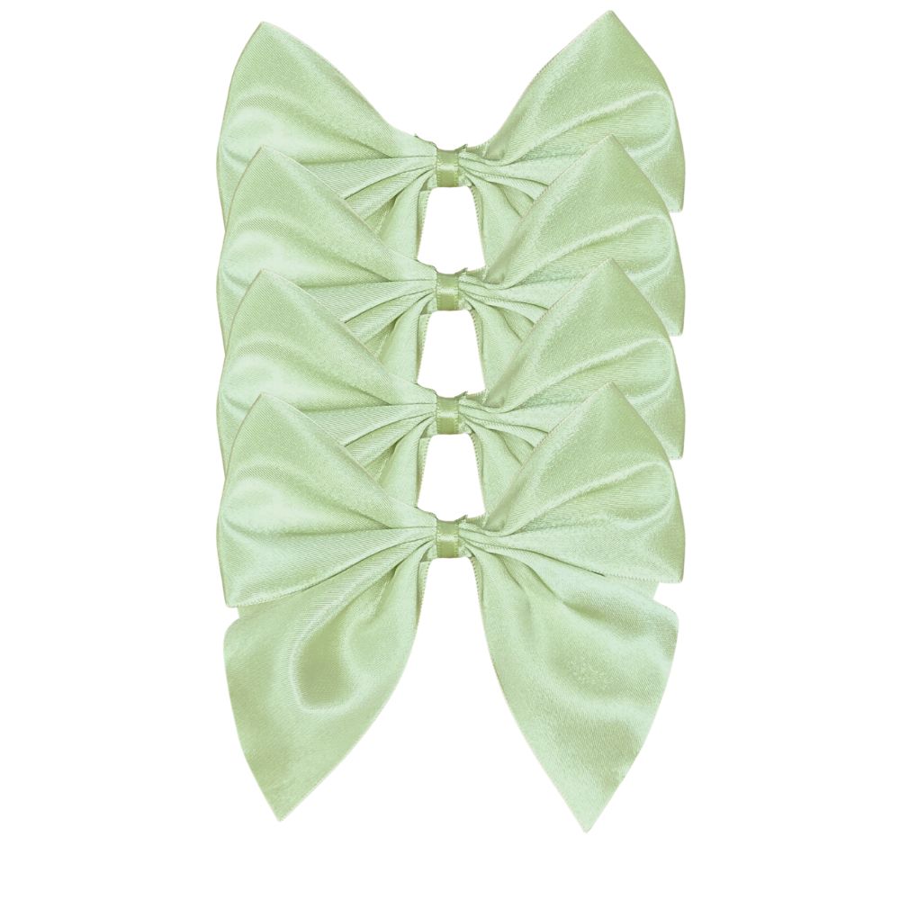 light green satin napkin bow ties