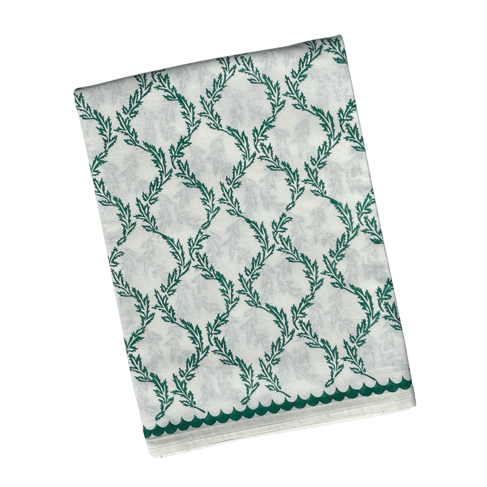 Dark Green Vine Tablecloth