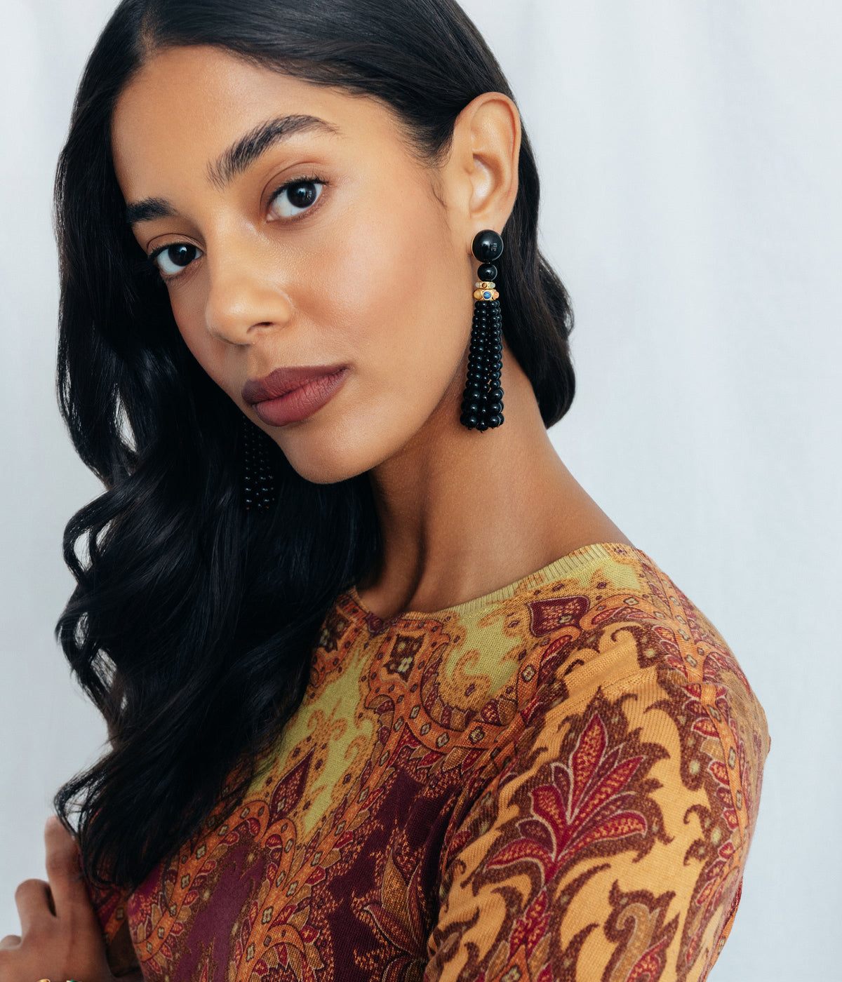 Greer Tassel Earrings in Jet - Loren Hope