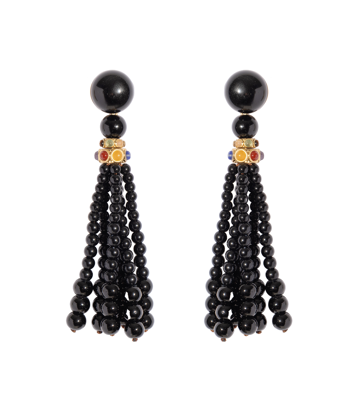 Greer Tassel Earrings in Jet - Loren Hope