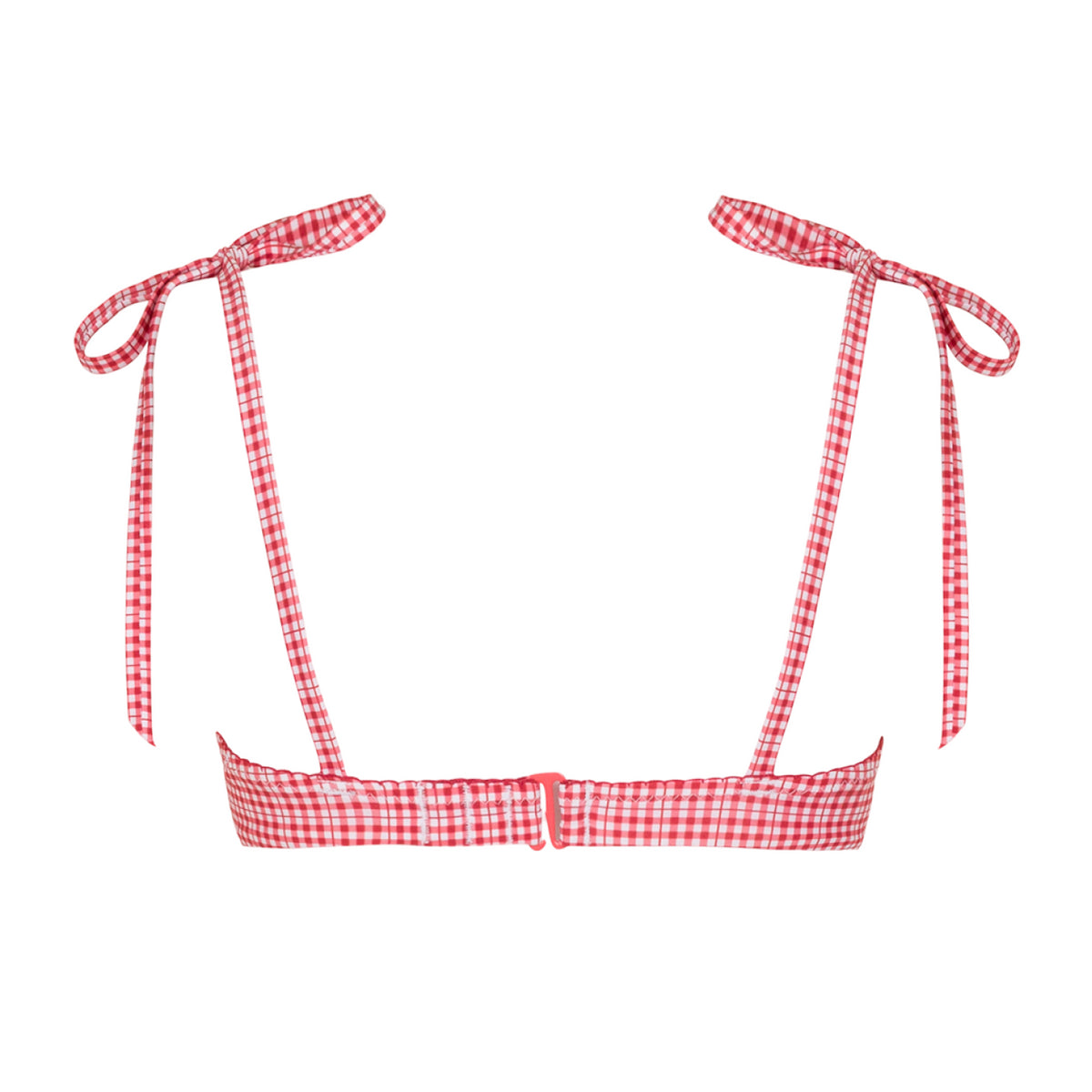 Women’s Poppy Gingham Cup Bikini Top with Tie Straps