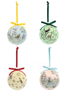 Riley Sheehey “12 Days of Christmas“ Ornaments, Set of 4