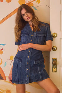 Gwen Dress in Harbor Denim