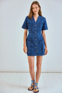 Gwen Dress in Harbor Denim