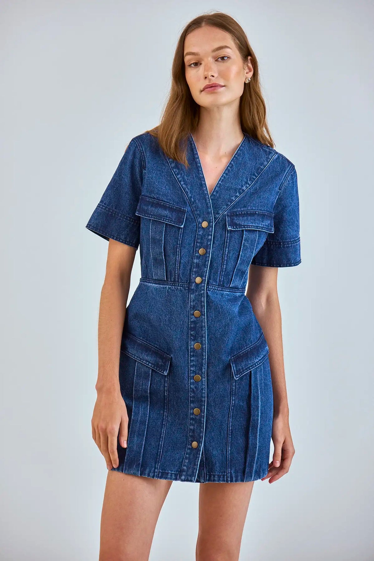 Gwen Dress in Harbor Denim