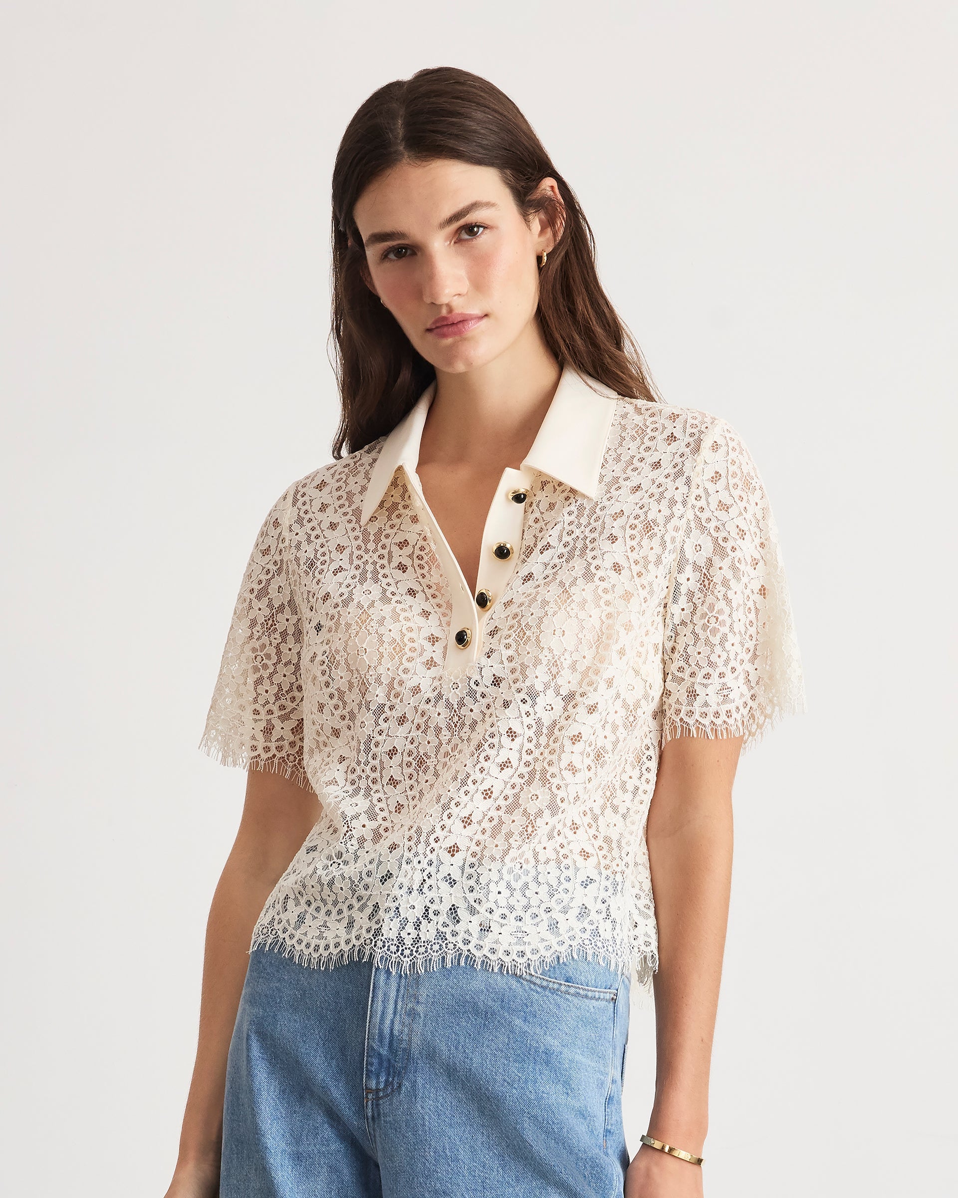 Gwen Top in Ivory