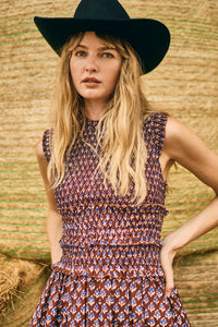 Gweneth Dress in Autumn Fleur Fig