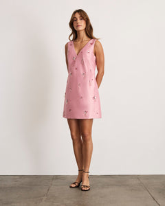 Halston Dress in Rose Quartz