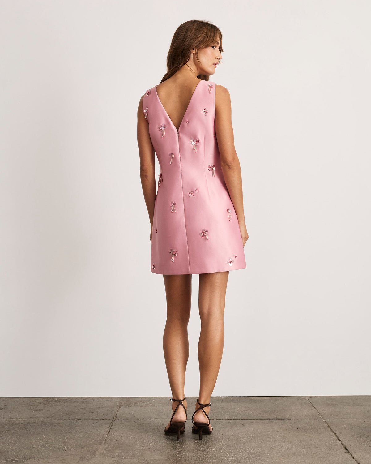 Halston Dress in Rose Quartz