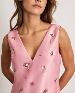 Halston Dress in Rose Quartz