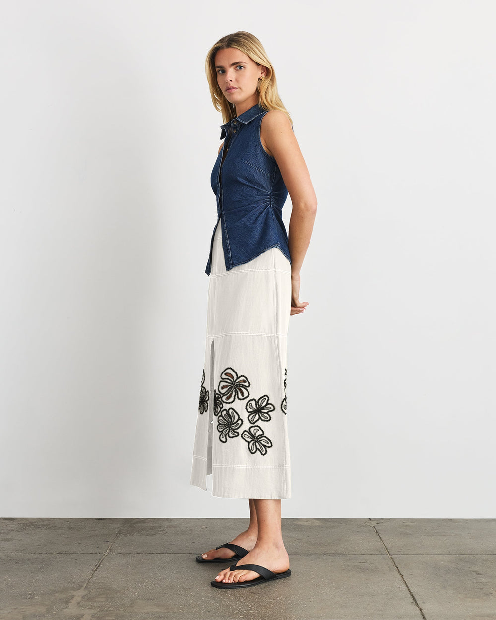 Hanelle Top in Classic Indigo Blue
