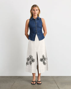 Hanelle Top in Classic Indigo Blue