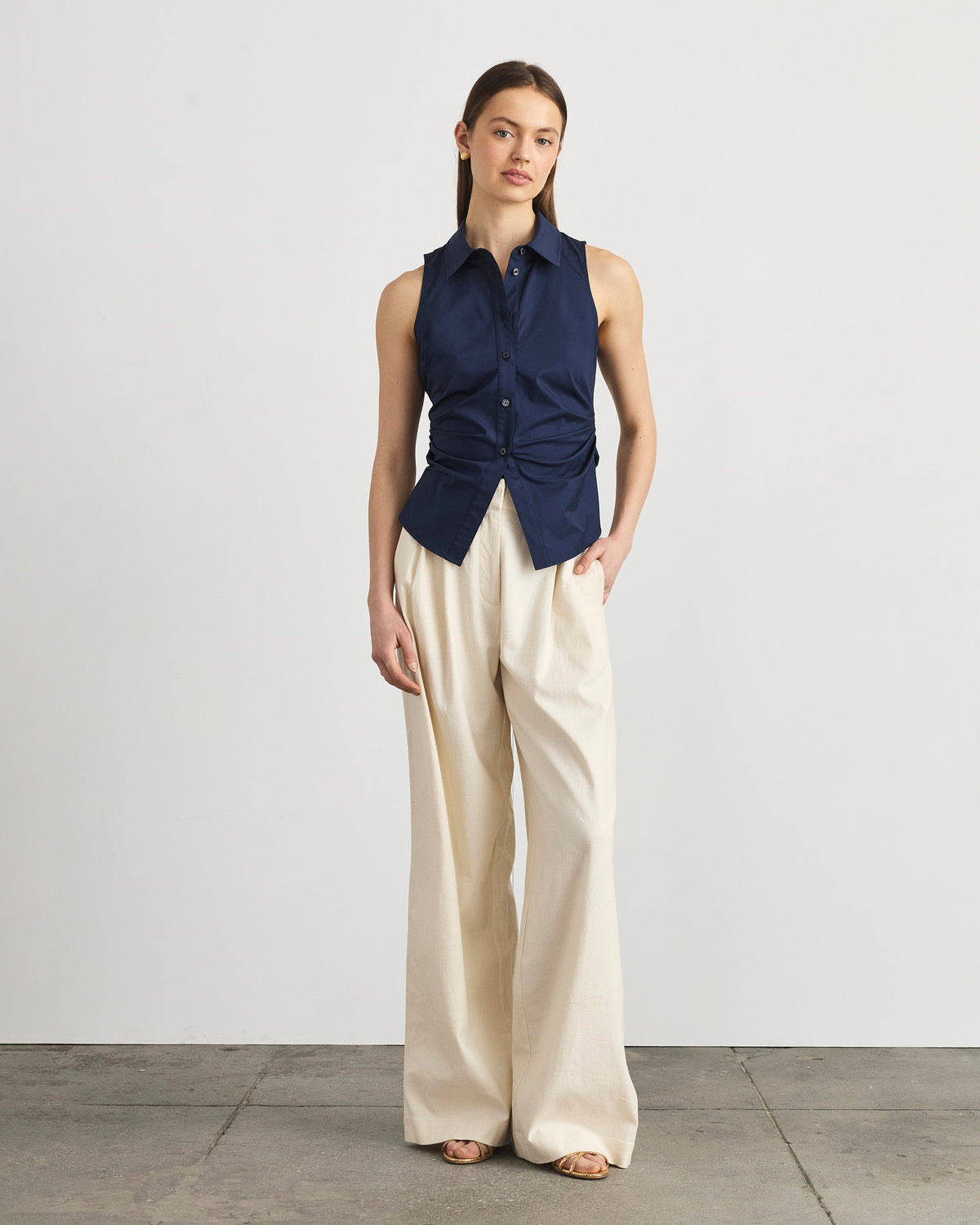 Hannah Top in Maritime Blue in Maritime Blue