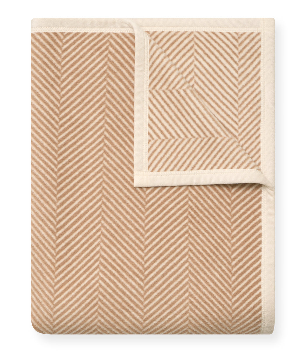 Harborview Herringbone Tan Blanket