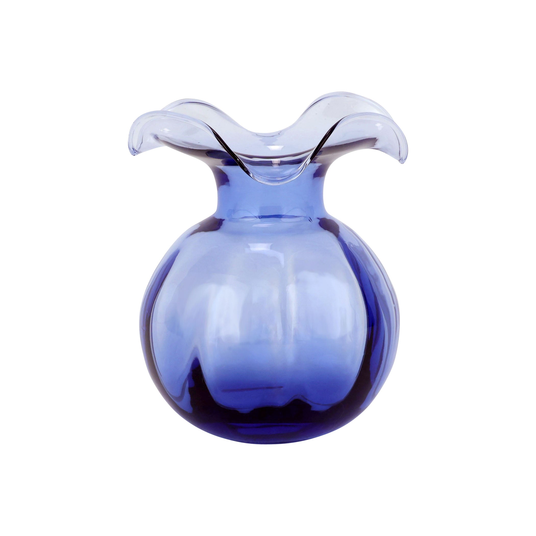 Hibiscus Glass Bud Vase in Indigo