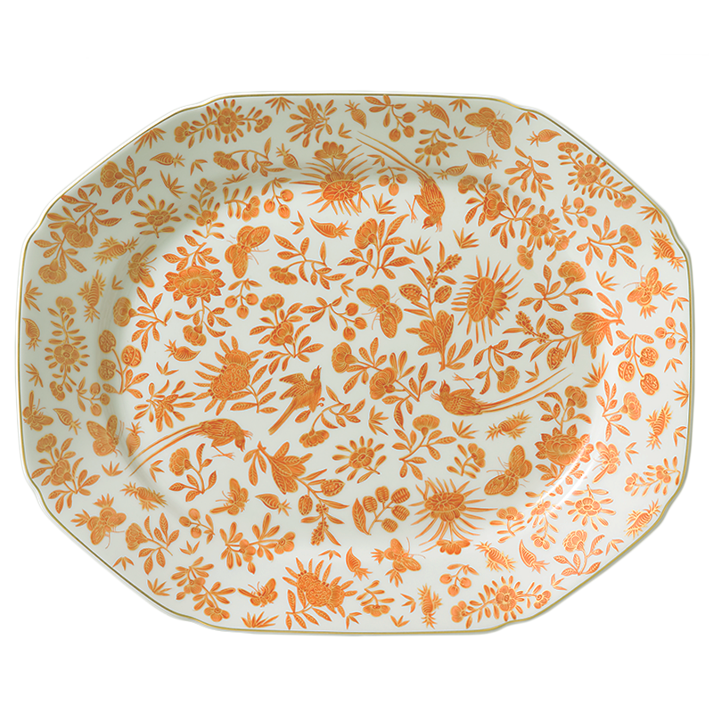 Sacred Bird & Butterfly Octagonal Platter
