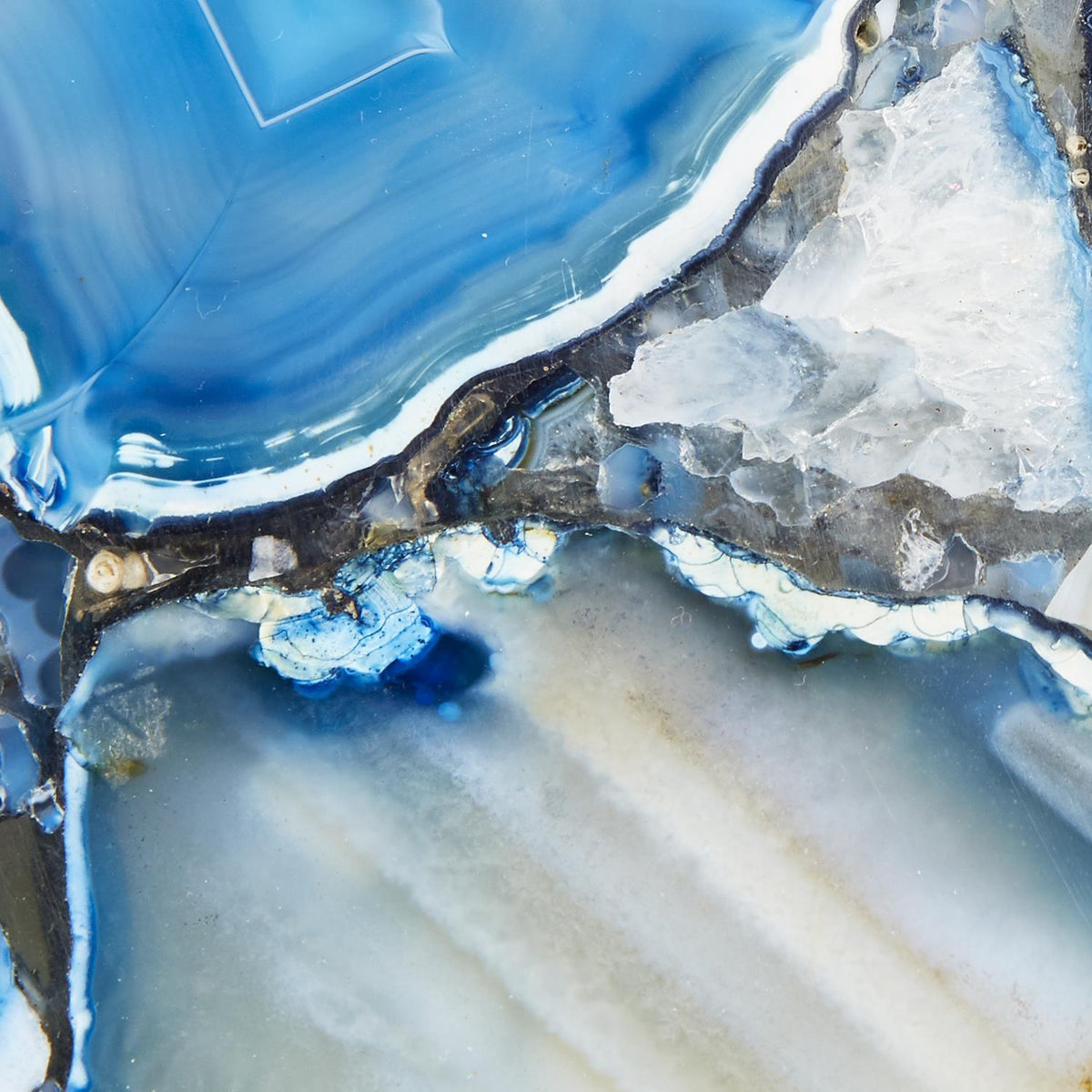 Blue Agate Coasters with Resin Base