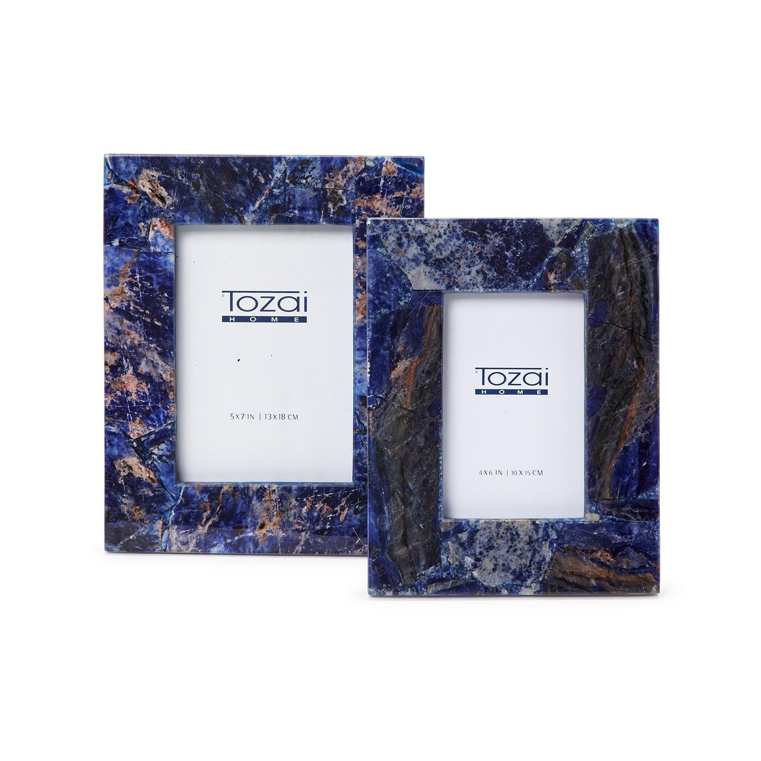 Sodalite Photo Frames, Set of 2