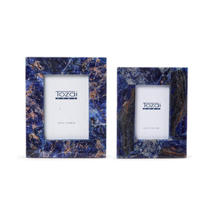 Sodalite Photo Frames, Set of 2