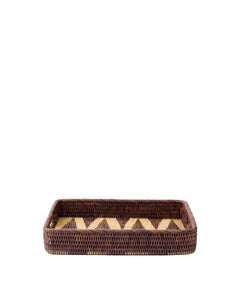 Rattan Diamond Serving Tray in Small