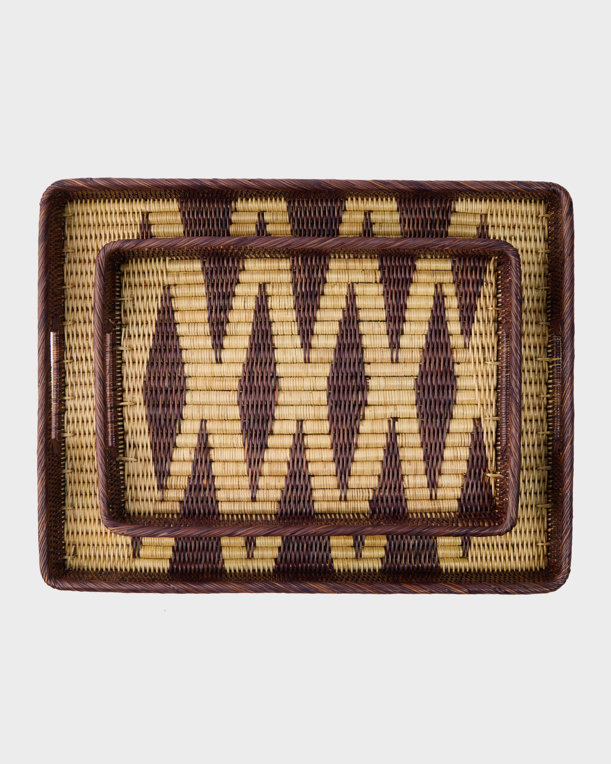 Rattan Diamond Serving Tray in Small