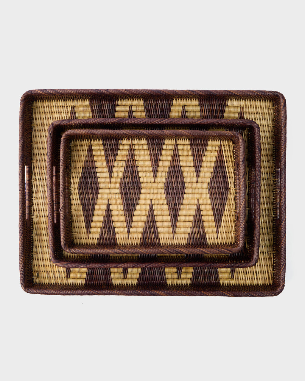 Rattan Diamond Serving Tray in Small