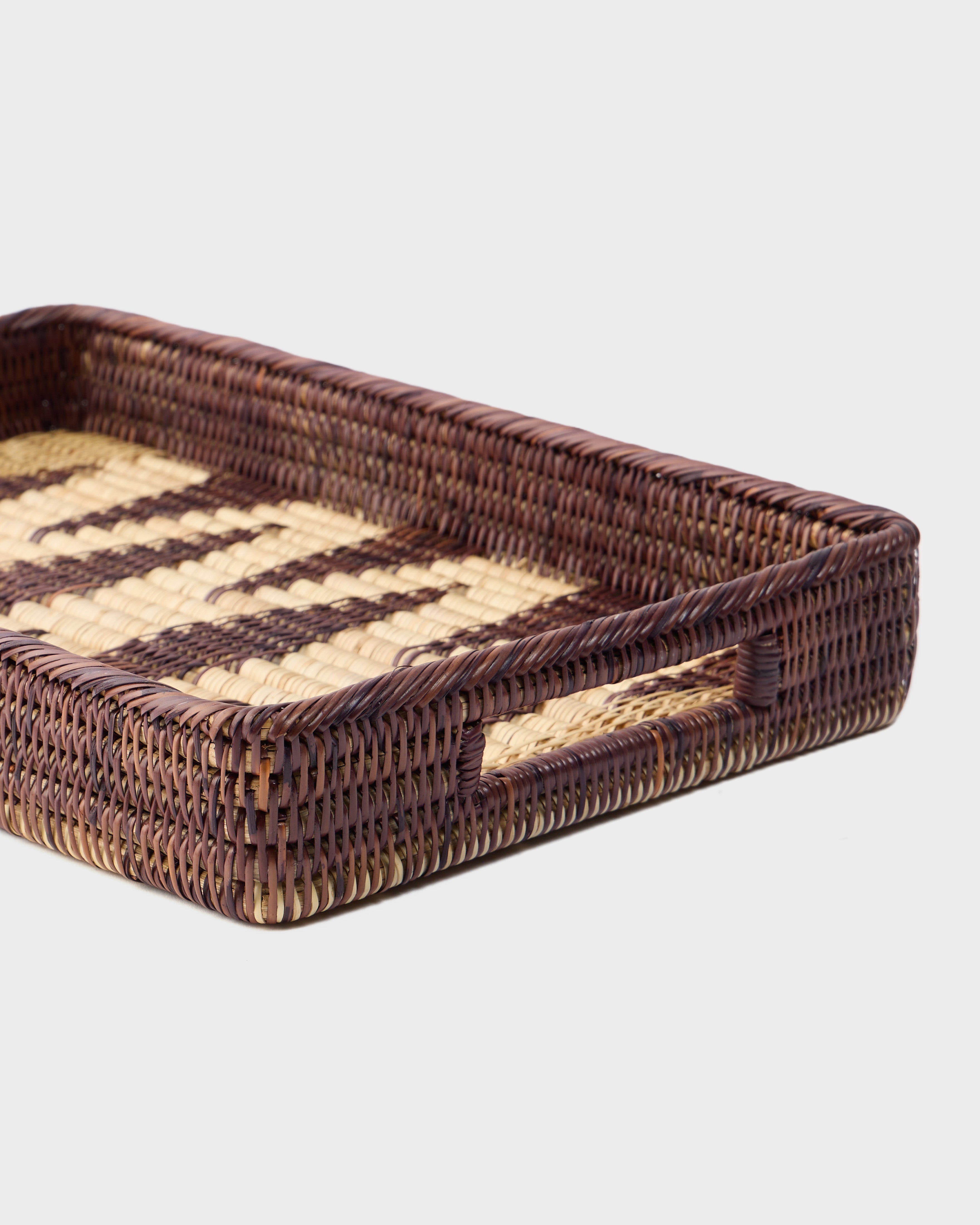 Rattan Diamond Serving Tray in Medium