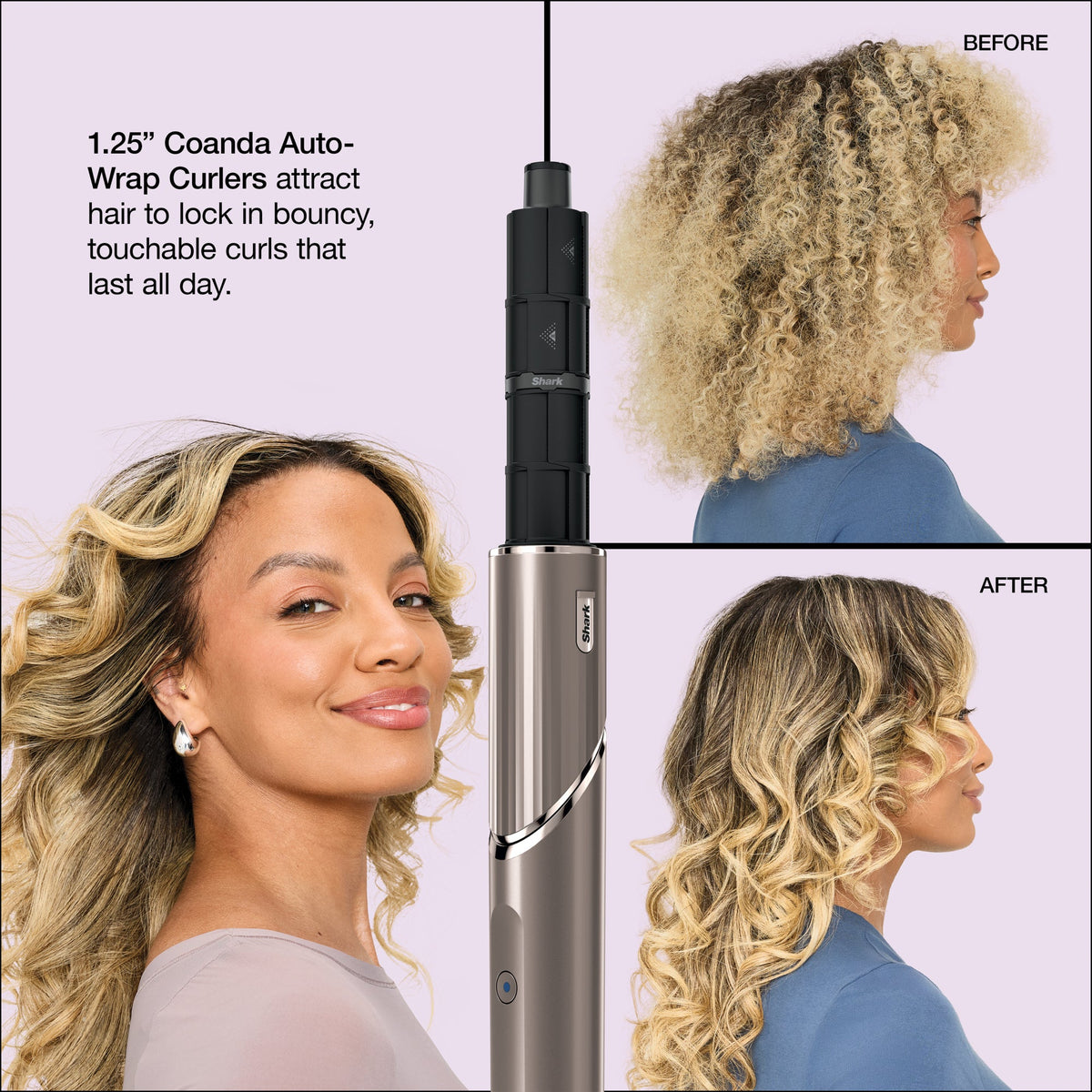 Shark FlexStyle AirStyling & Drying System - Straight & Wavy Hair, Mocha Silver