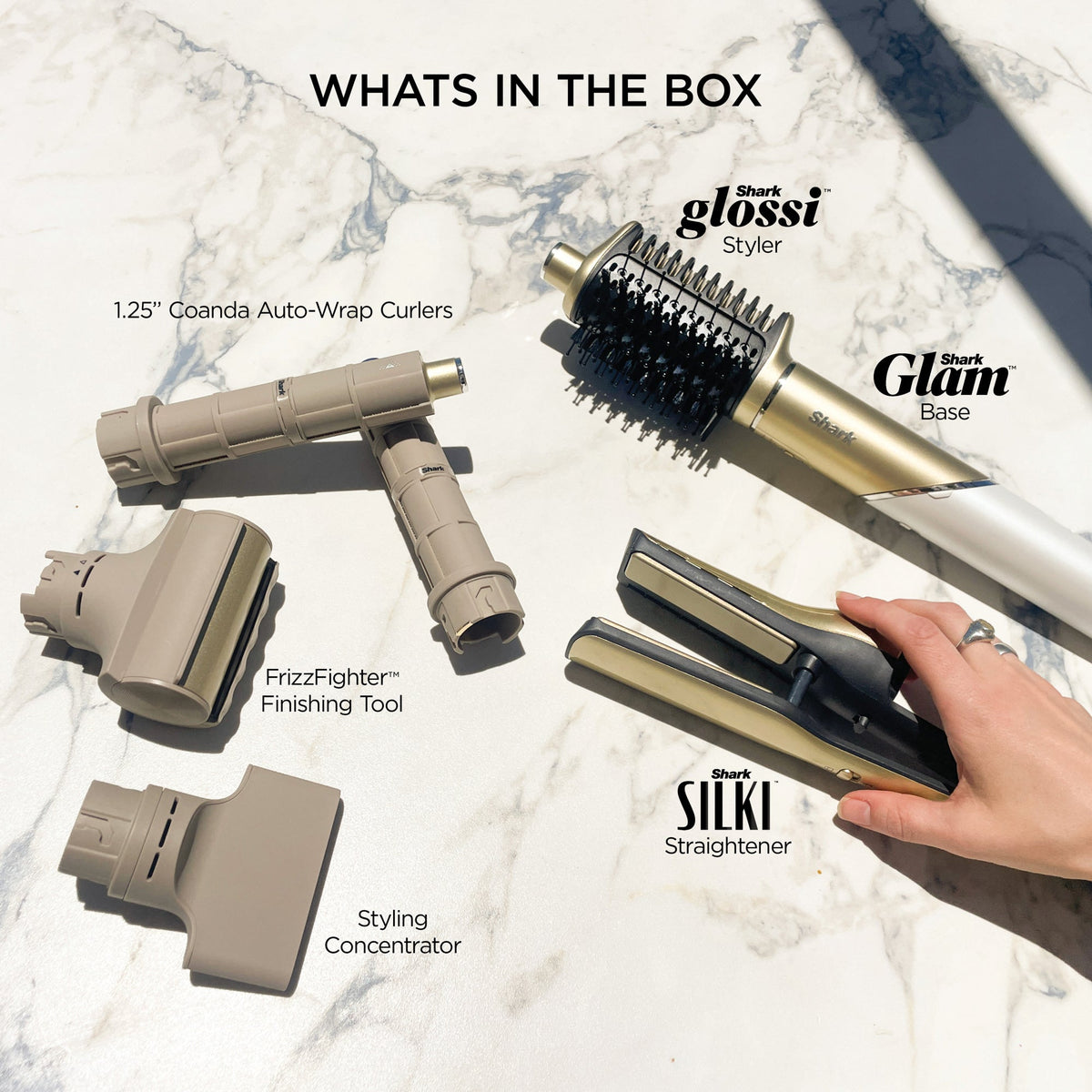 Shark Glam Ceramic Air Styling & Drying System, Gold