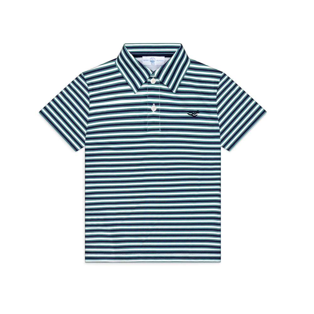 Henry Duvall Match Point Polo for boys in lightweight performance fabric, wrinkle-resistant and stain-resistant classic preppy polo shirt for school and everyday wear.