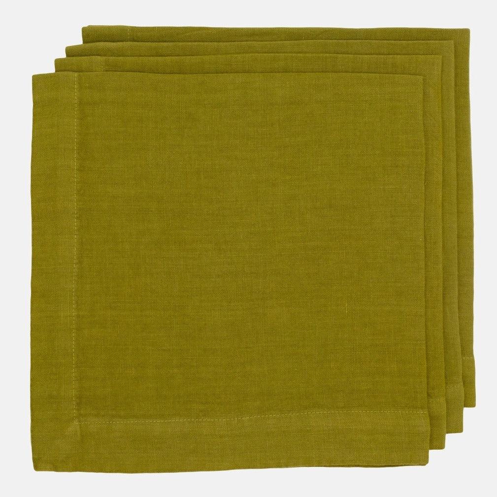 Aloe Green HG Signature Hand-dyed Linen Napkin