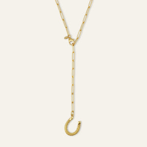 Fortuna Horseshoe Charm Lariat
