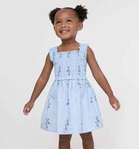 The Tiny Nora Nap Dress in Bluebell Waltz
