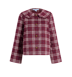 The Blake Jacket in Berry Wallace Plaid