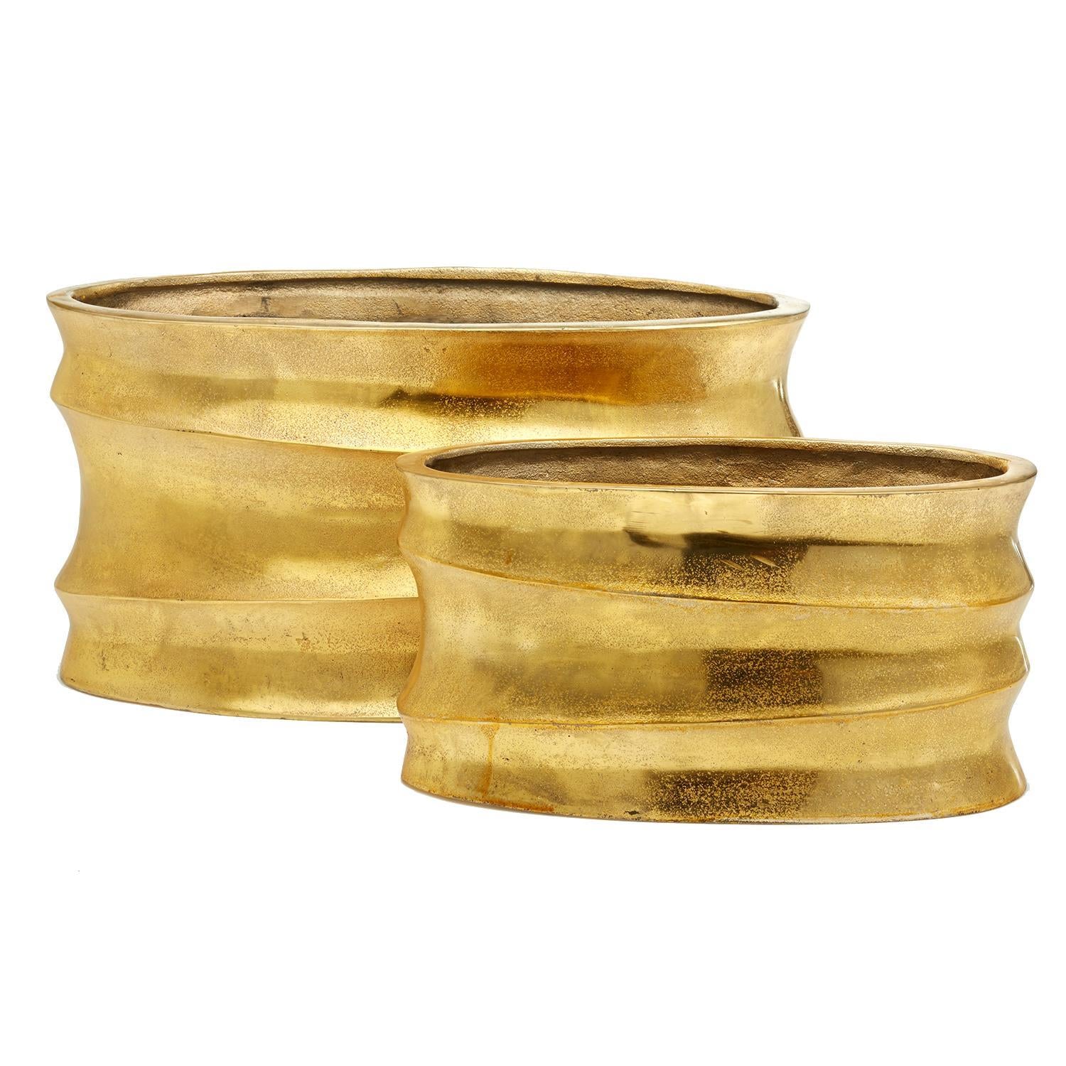 Gold Planter, Set of 2