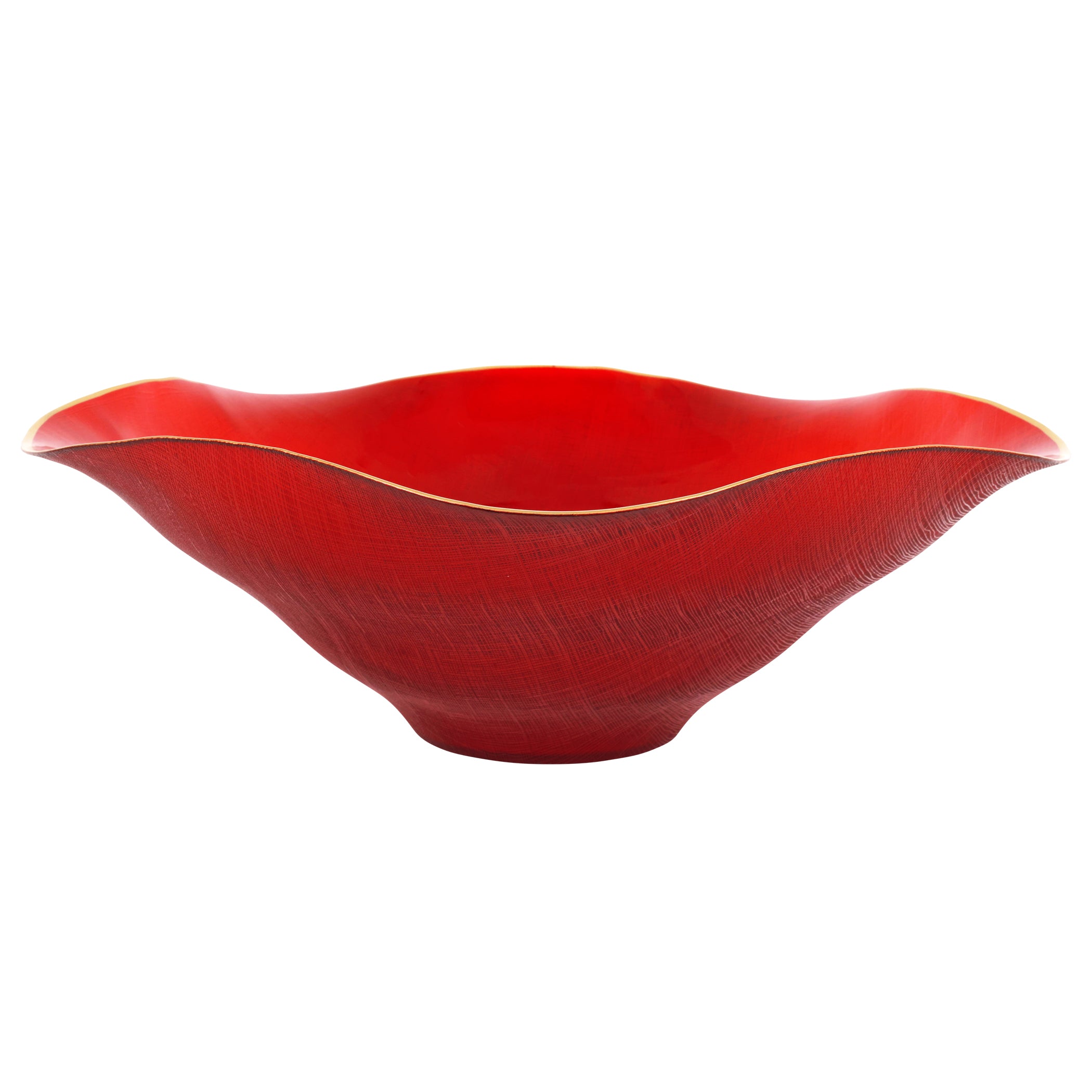 Holiday Glass Centerpiece in Red