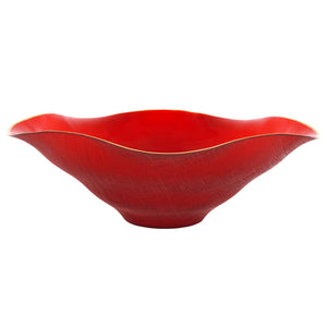 Holiday Glass Centerpiece in Red