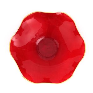 Holiday Glass Medium Serving Bowl in Red
