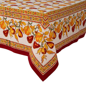 Orchard Pear Tablecloth in Burgundy