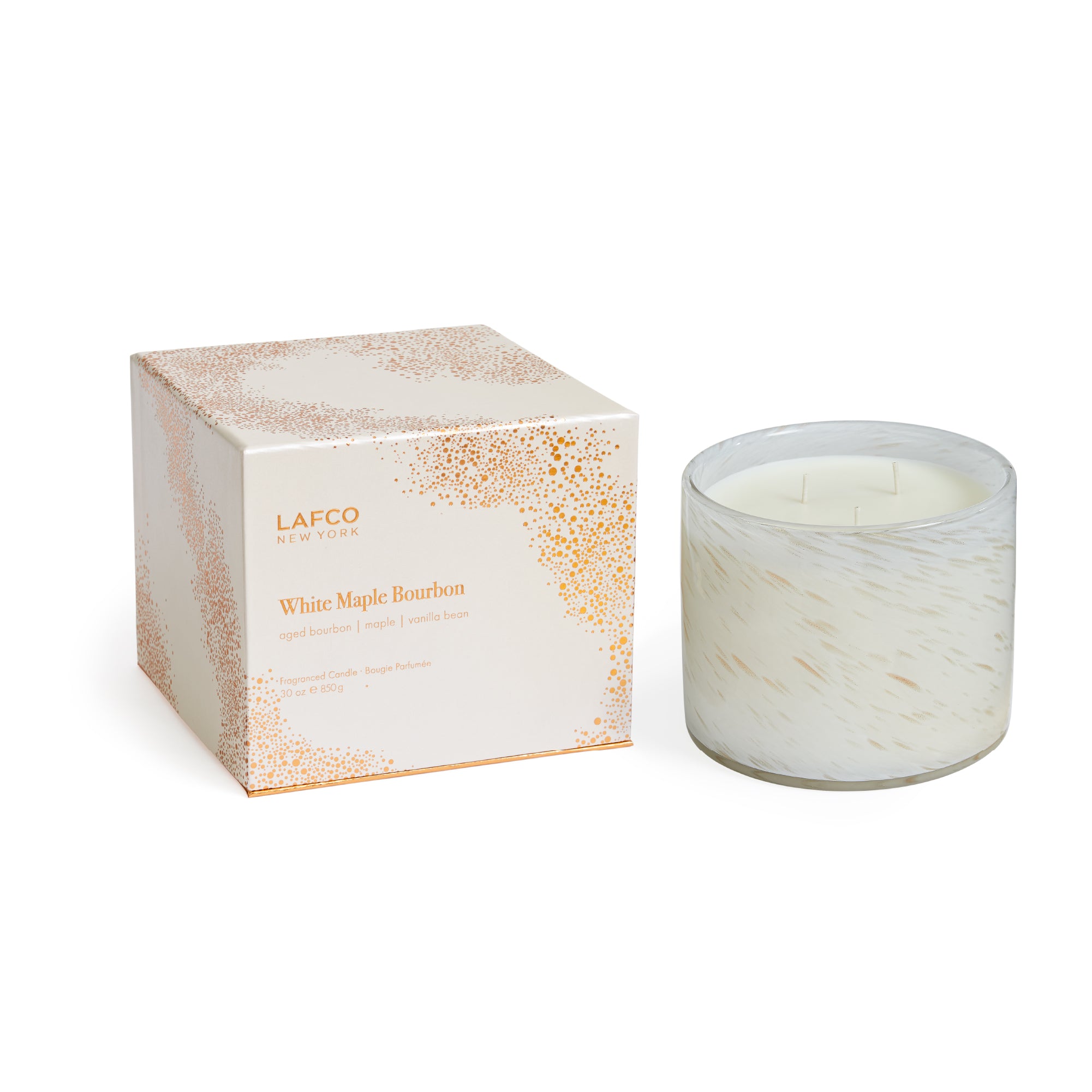 White Maple Bourbon 3-Wick Candle
