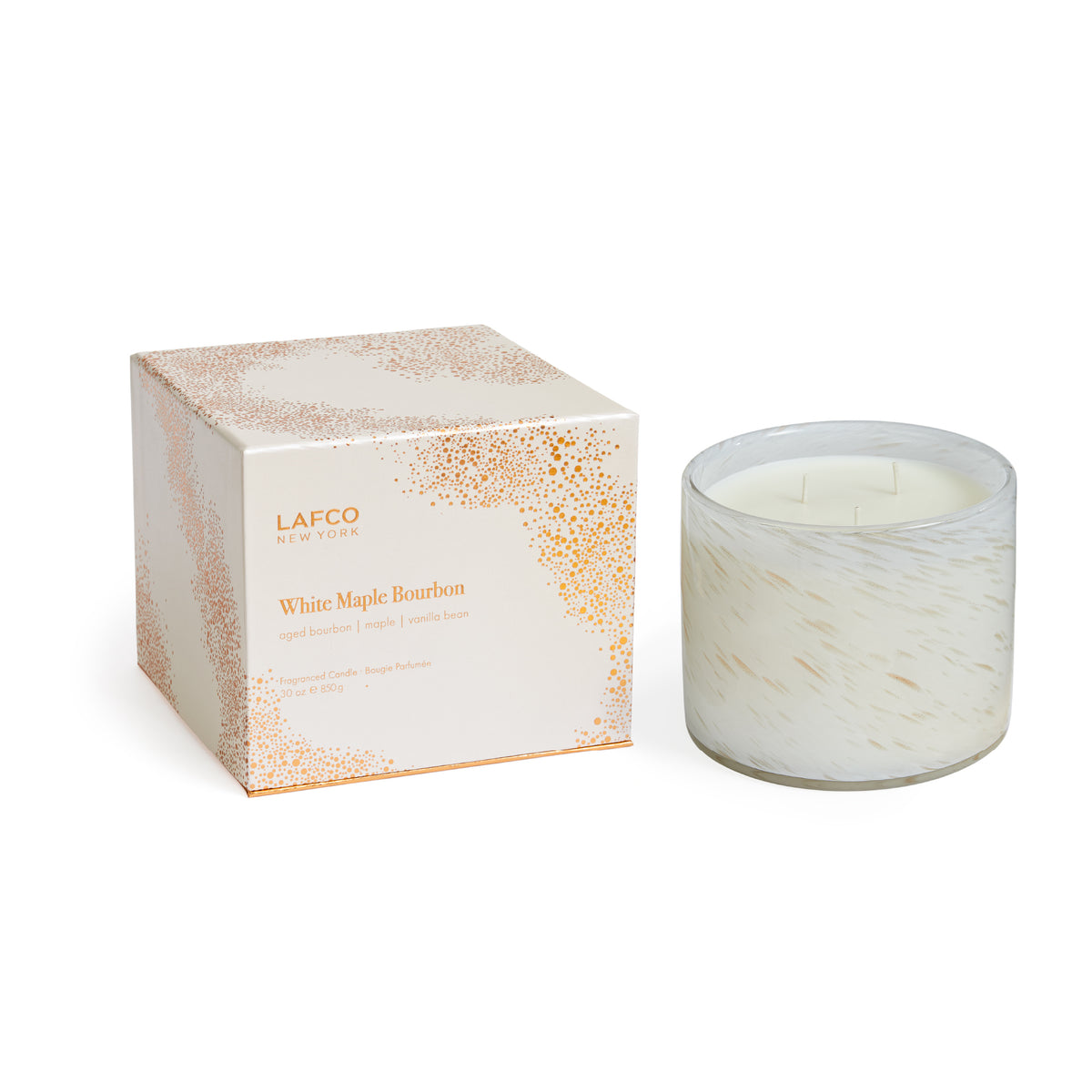 White Maple Bourbon 3-Wick Candle