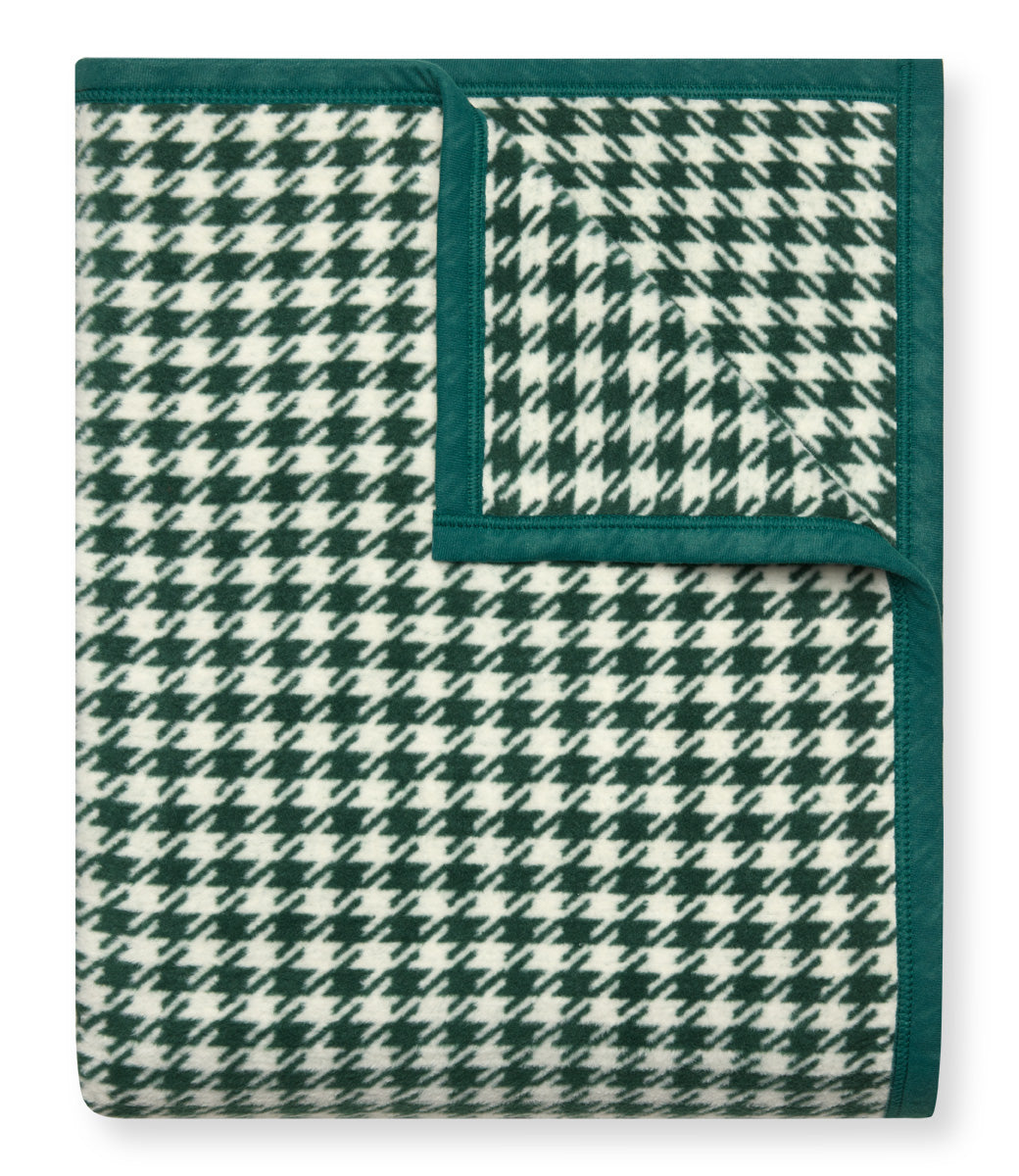 Houndstooth Blanket in Evergreen