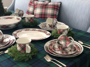 Grande Mugs in Highland Plaid, Set of 4