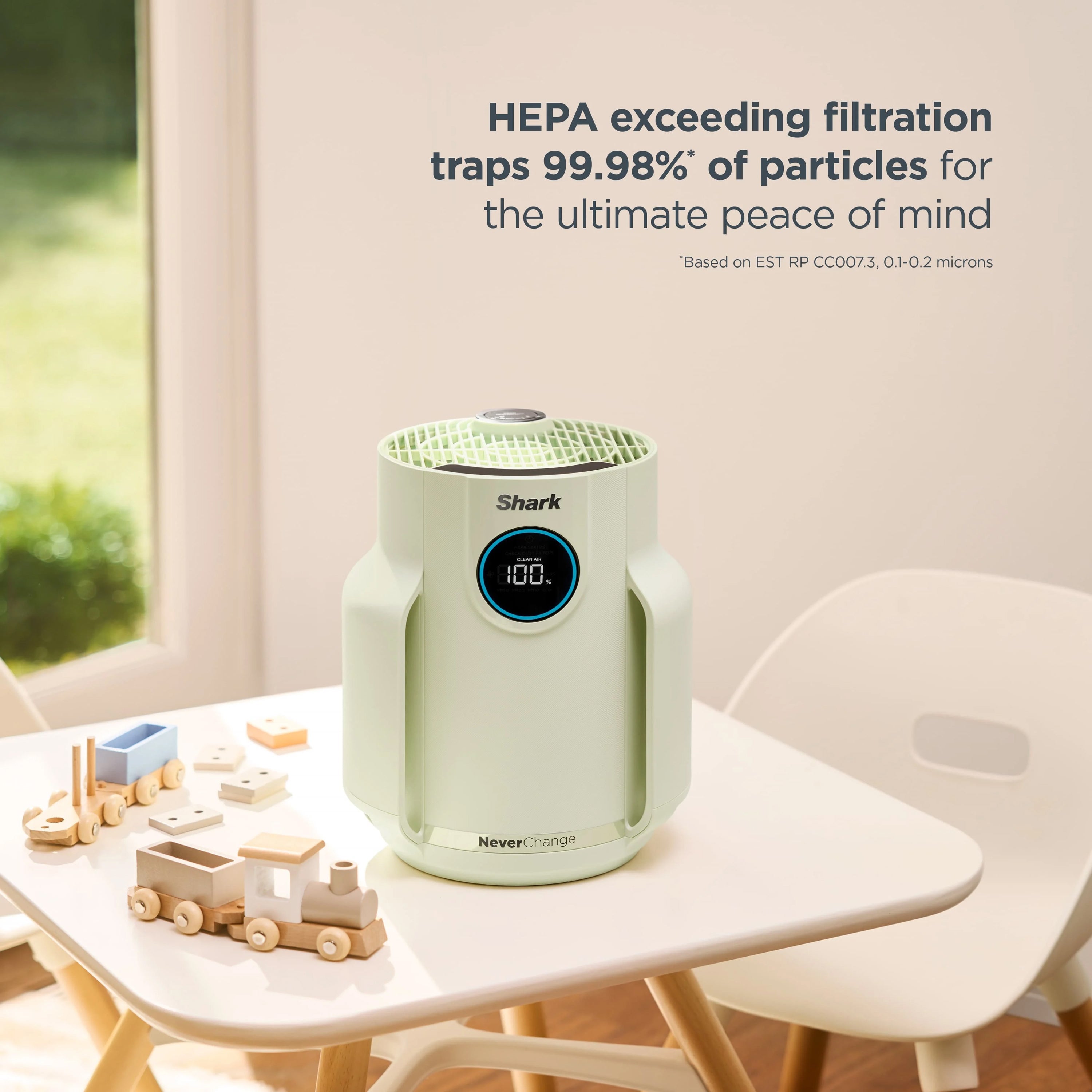 NeverChange Compact Pro Air Purifier in Honeydew